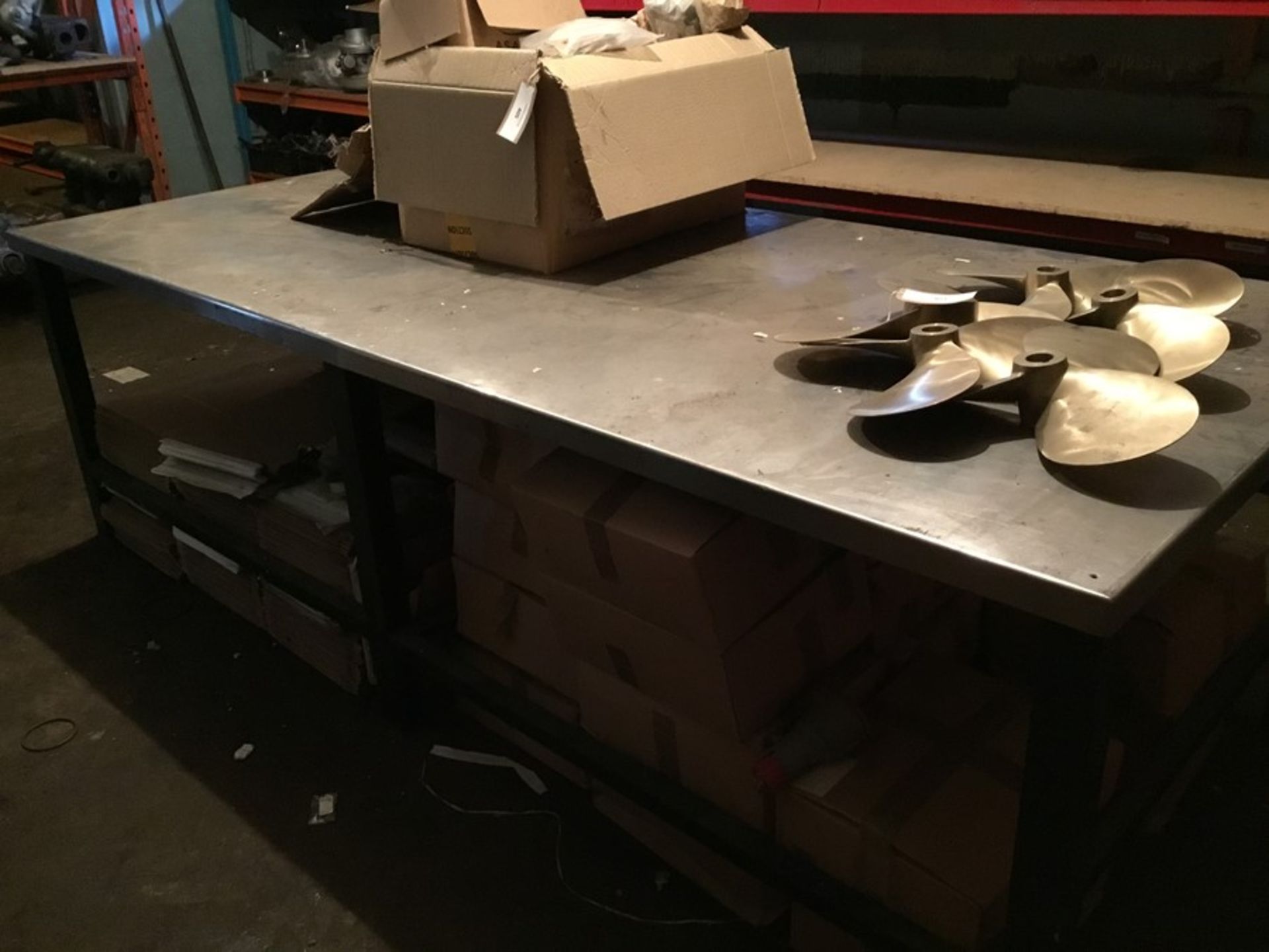 2 x large Industrial stainless table ( heavy)