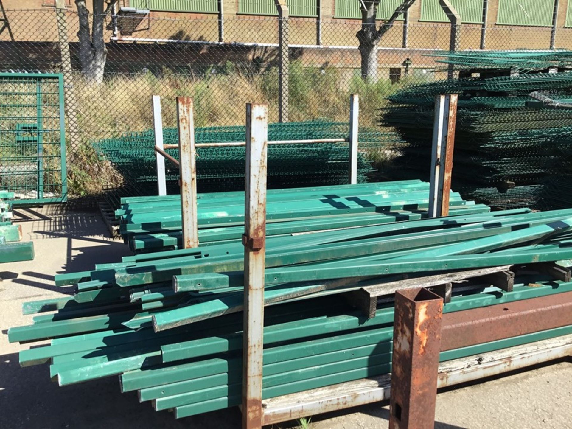 Large quantity of green paladin fence panels, posts and gates - Image 3 of 3