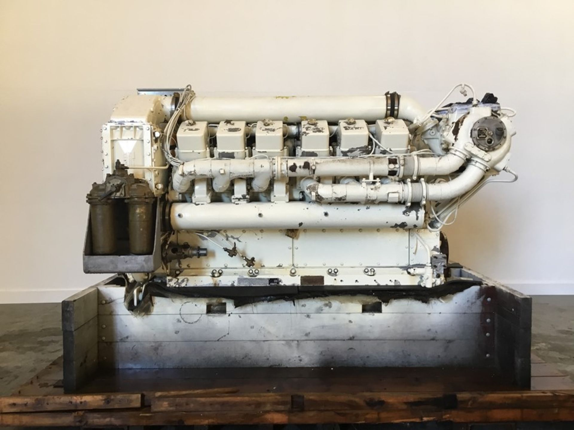 Paxman 12YhCAZ Marine Diesel Engine: Paxman 12YHCAZ, V12 Serial number 620024/3, 76 hours Ex MOD - Image 2 of 33