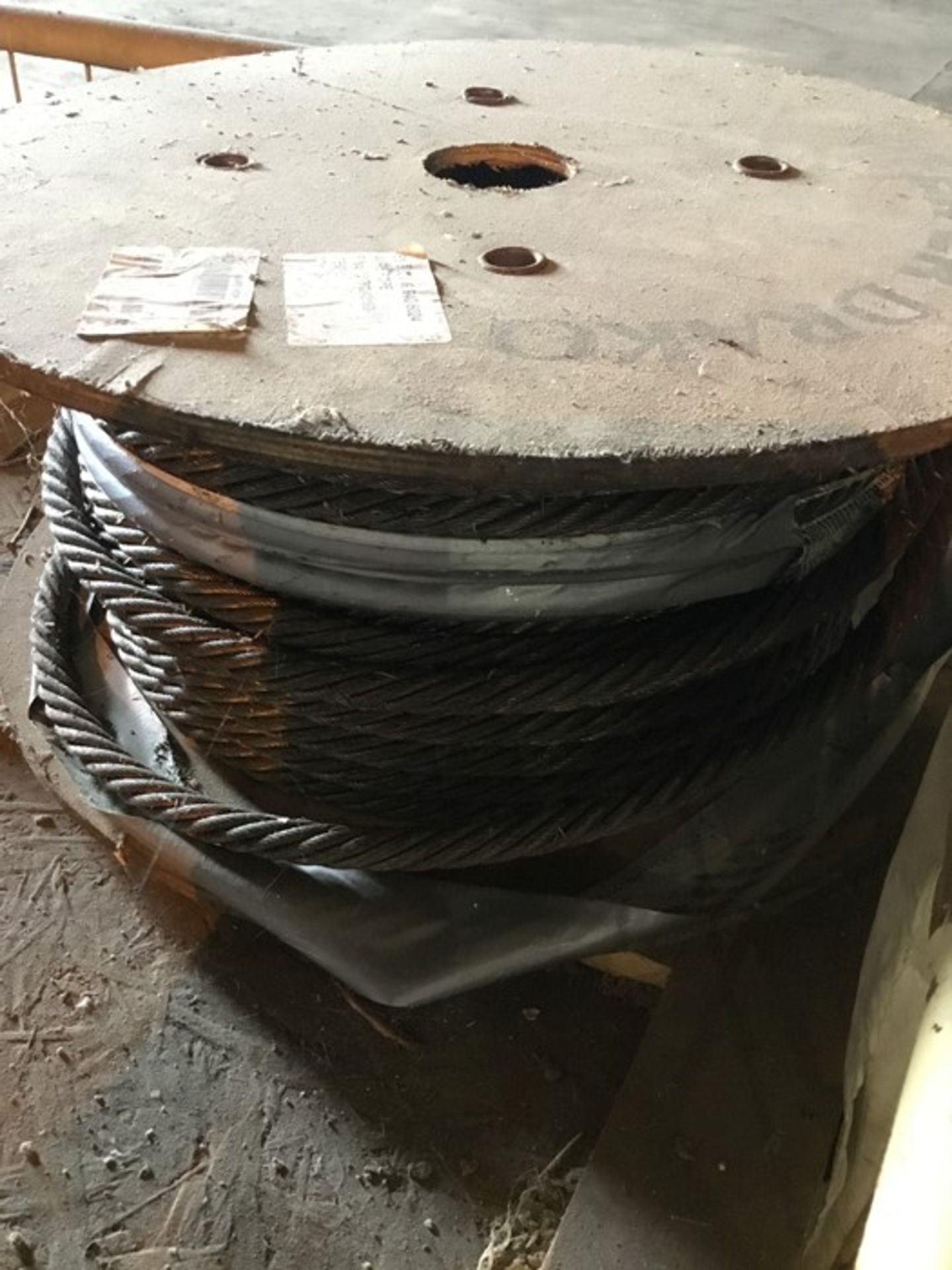 Stillage containing 6 reels of 16mm steel rope qty 1 single leg wire rope sling Ex Mod - Image 11 of 12