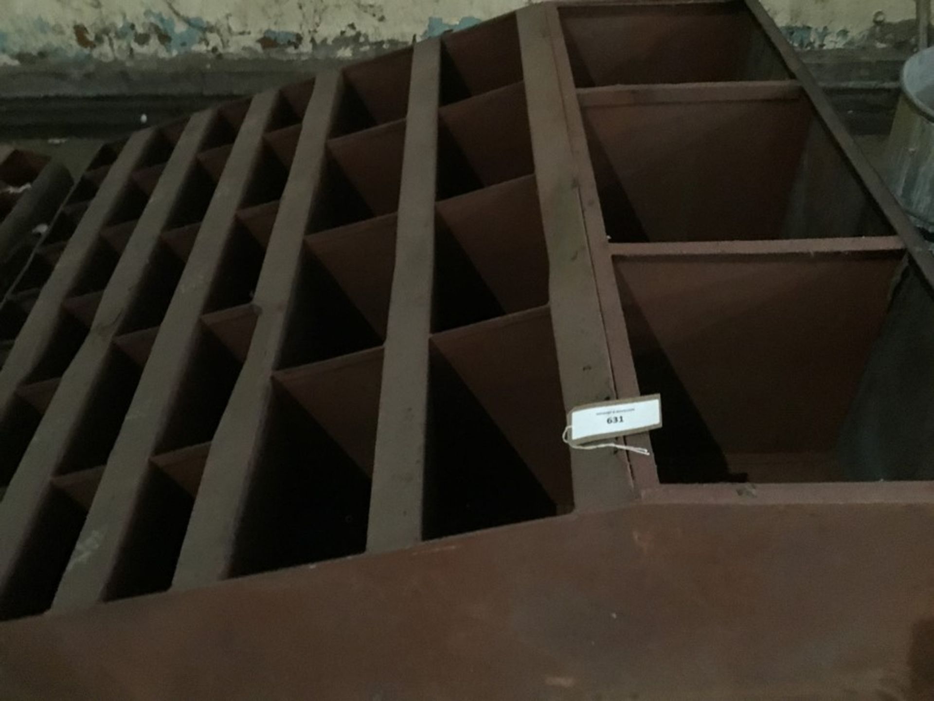 Industrial Pigeon hole metal storage cabinet 36Holes, 155cm high x 137.5cm wide x 86cm deep at