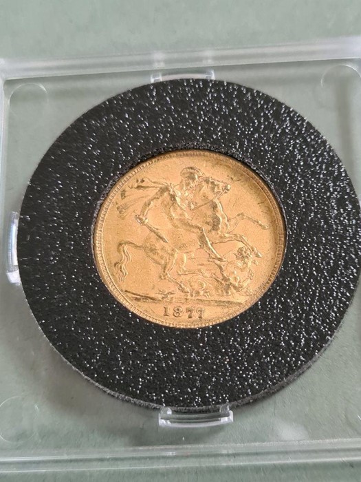 1877 full gold sovereign. - Image 2 of 3