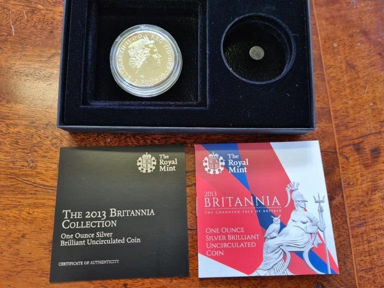 Royal Mint 2013 Britannia collection one ounce silver coin in presentation box with booklet and - Image 4 of 4
