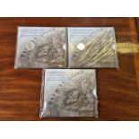 2014 SS Gairsoppa Britannia UK quarter ounce silver coin x 3, sealed.