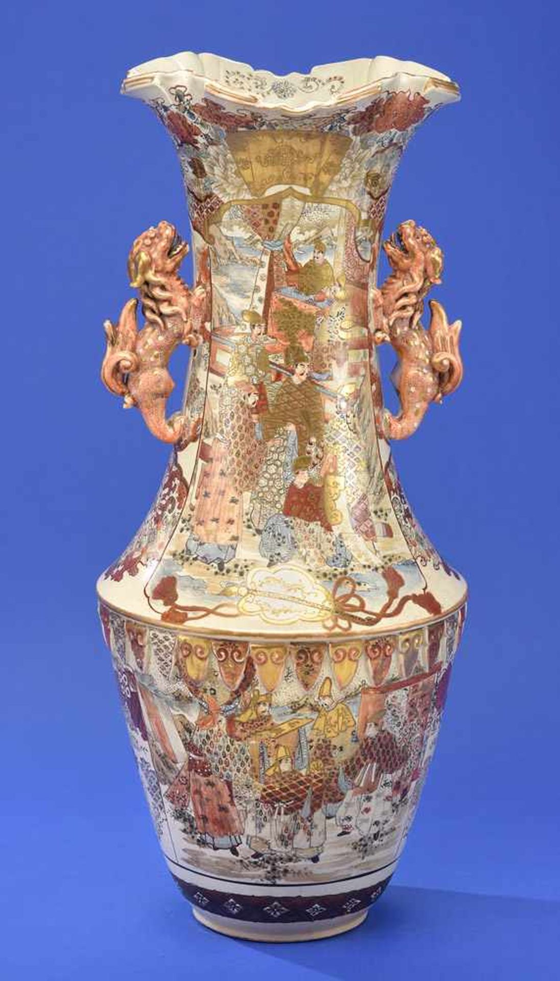 Satsuma Vase Japan, Ende 19. Jhdt. - Bild 2 aus 2