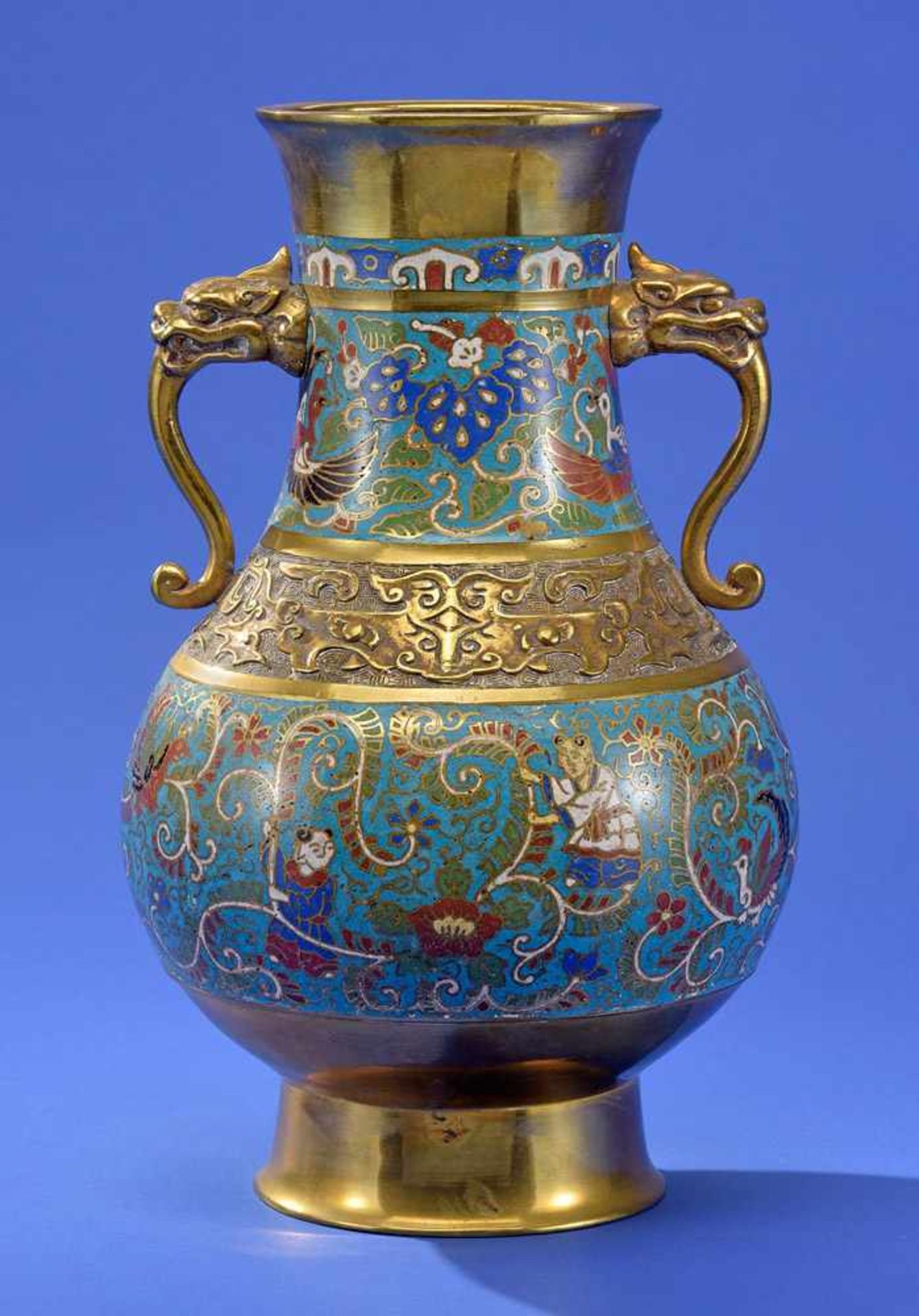 Cloisonné-Vase 19. Jhdt.