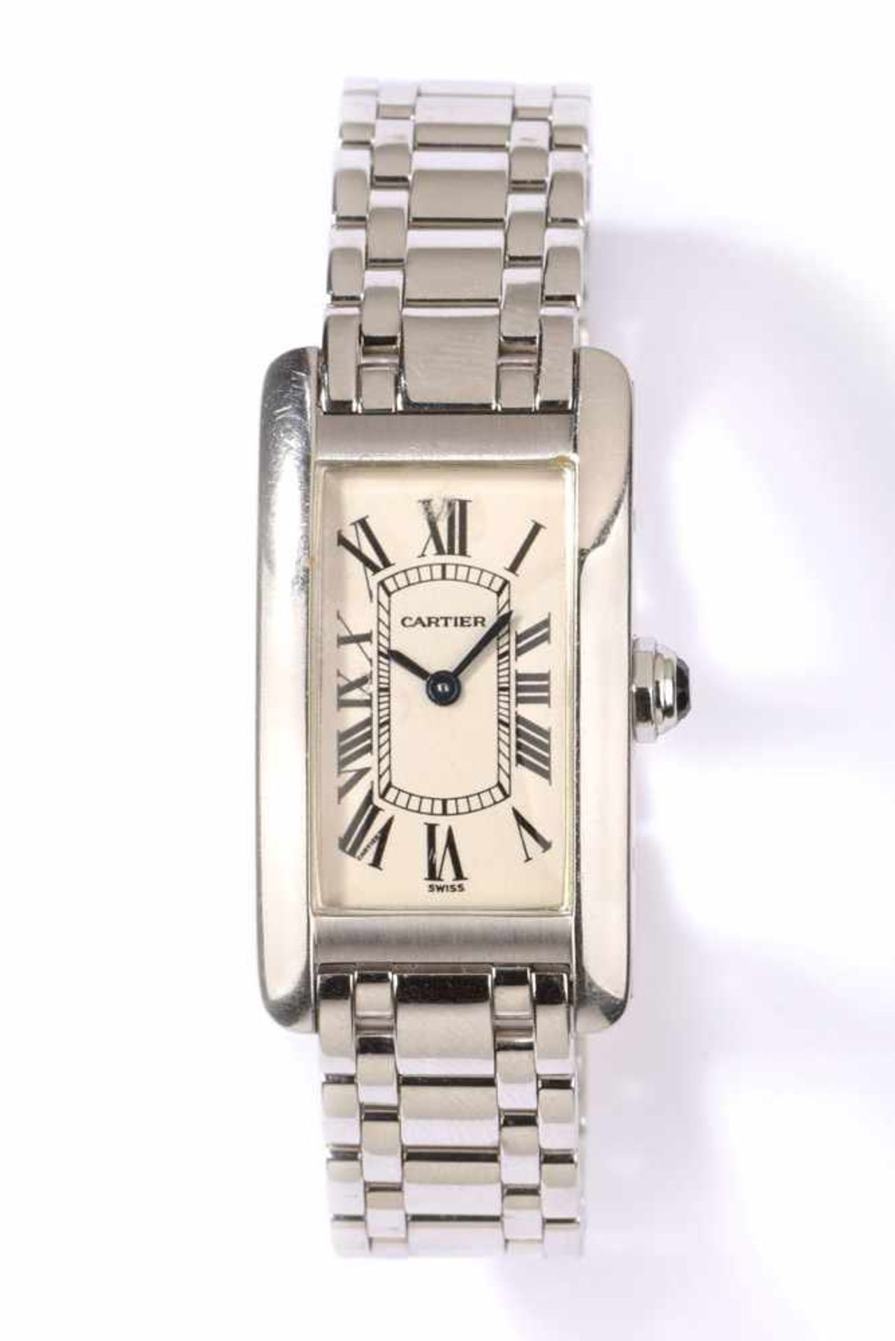 Damenarmbanduhr von Cartier Tank Americaine