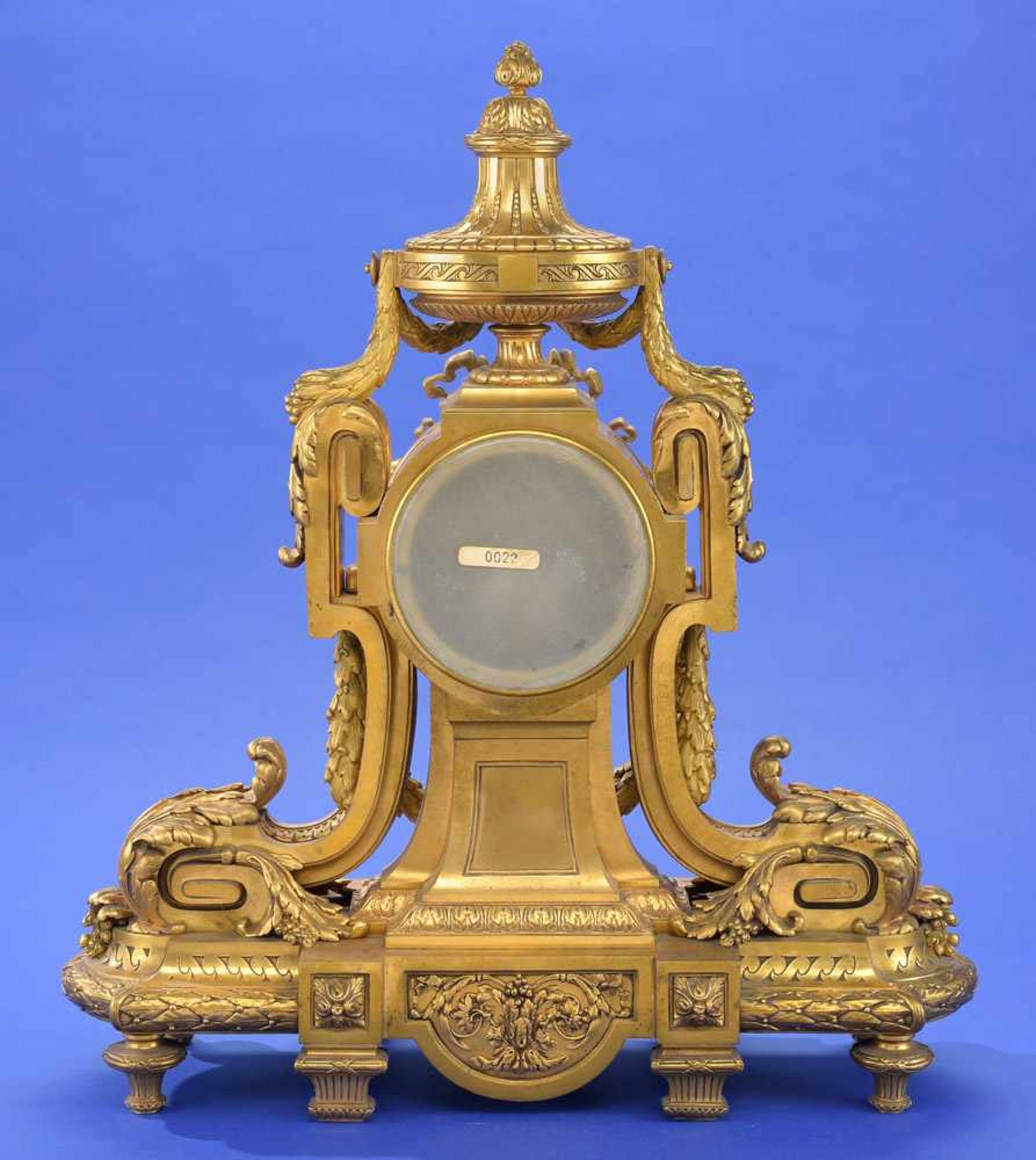 Pendule und ein Paar Girandolen von Ferdinand Barbedienne Paris, Ende 19. Jhdt. - Bild 4 aus 5