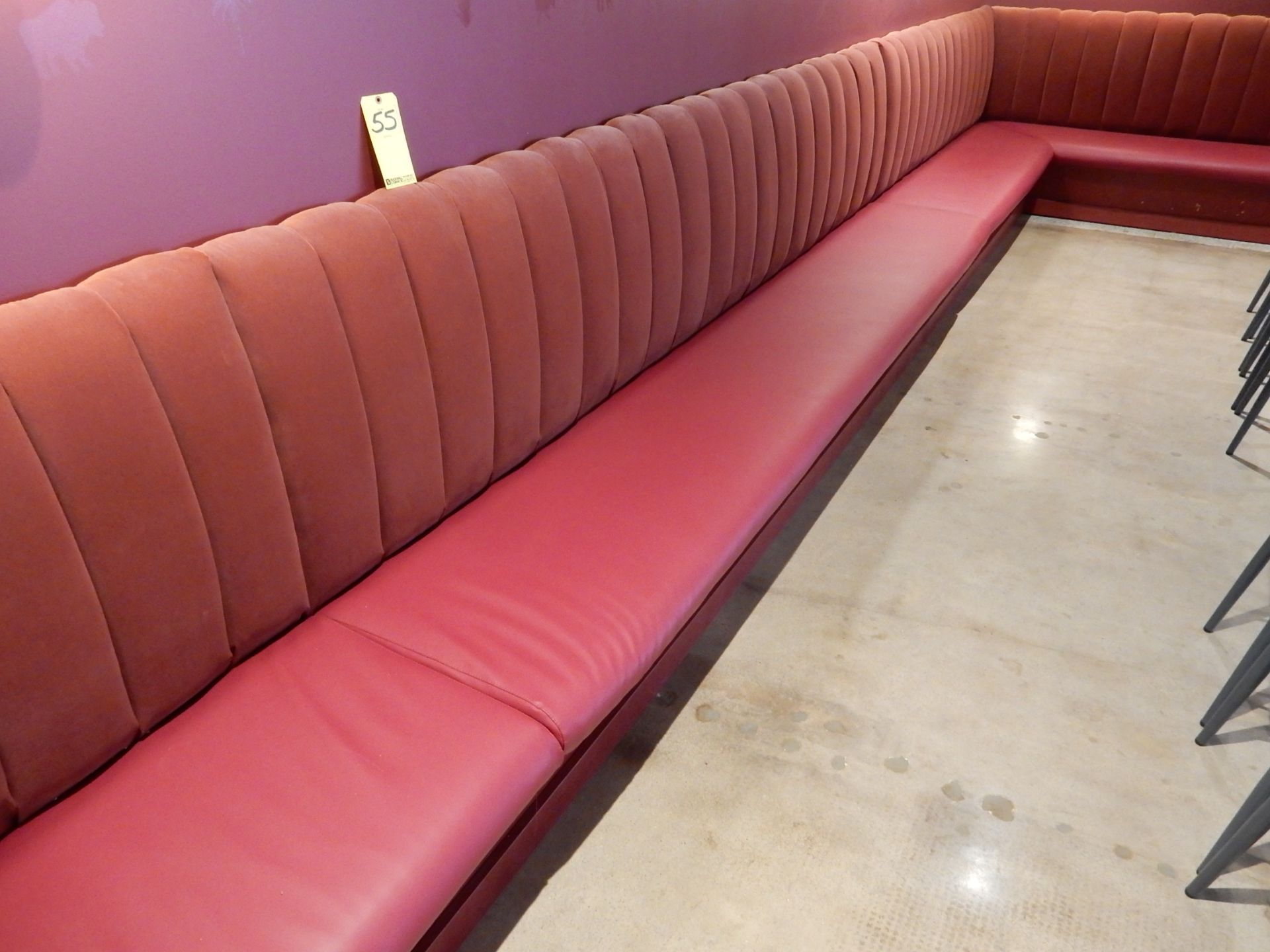 LOT SINGLE-SIDE SEATING BENCHES AGAINST THE WALL