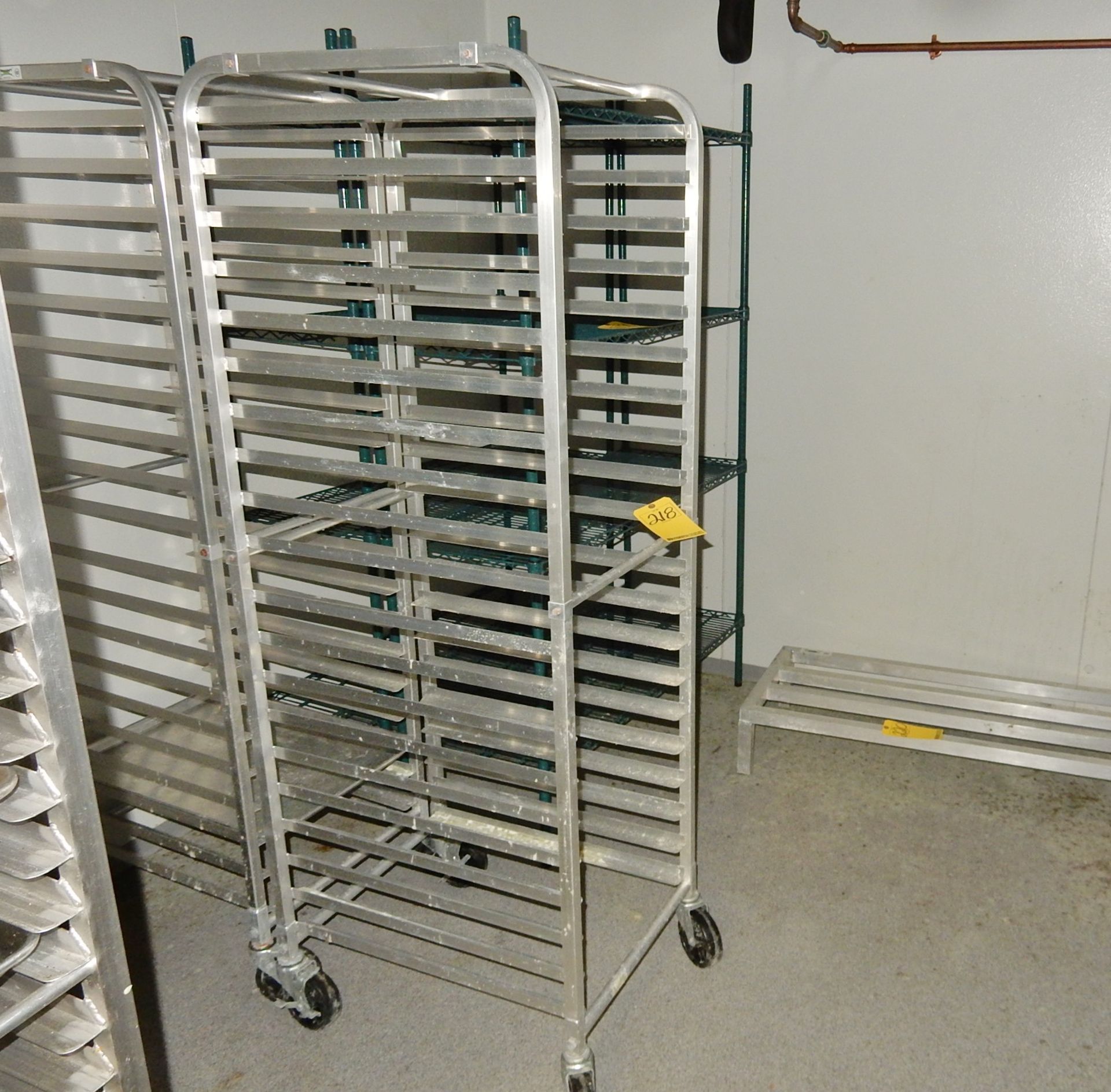 LOT (2) 20-TRAY ROLLING ALUM. BAKER'S RACKS (TRAYS NOT INCLUDED)