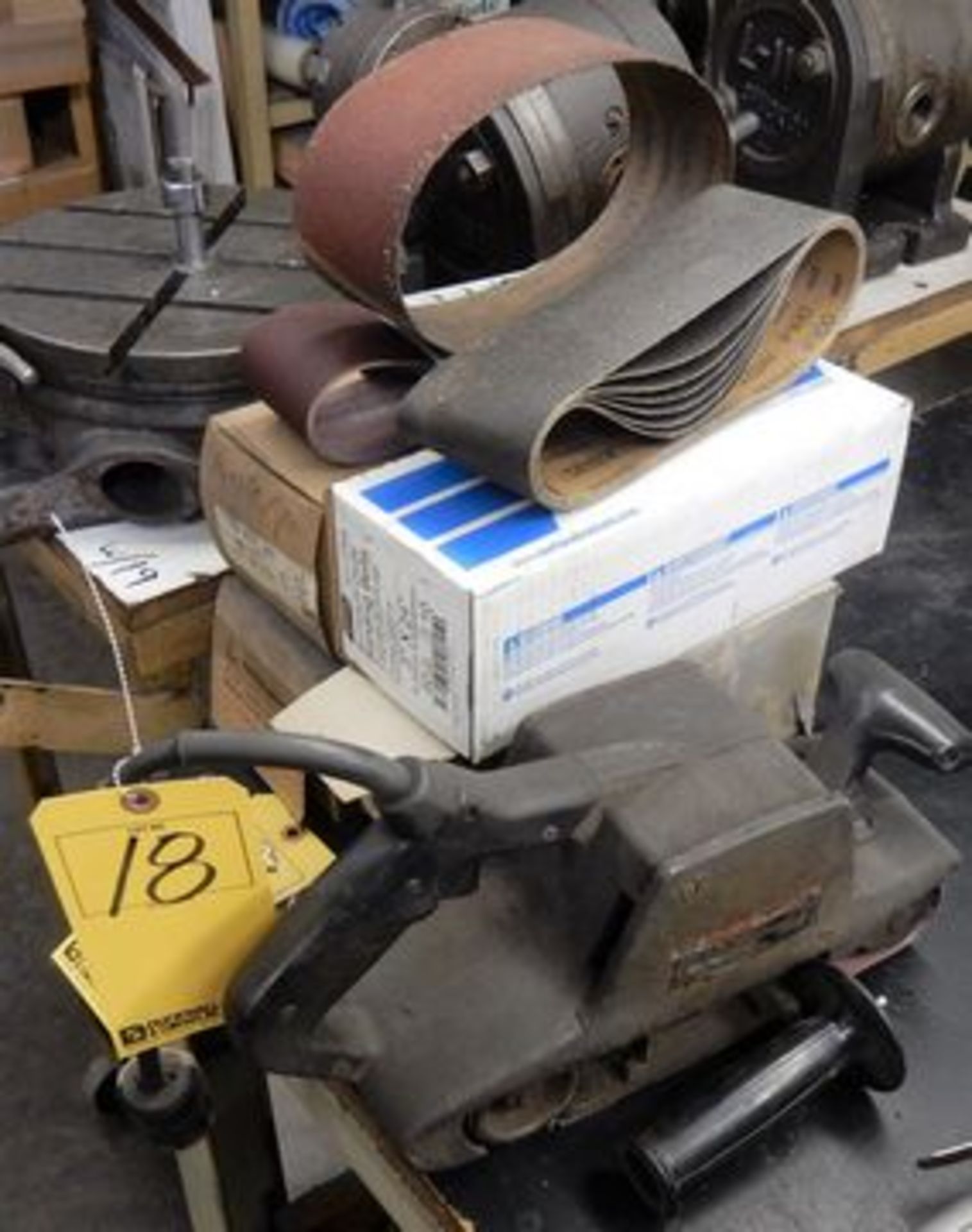 PORTER CABLE BELT SANDER, 3", MISC. BELTS