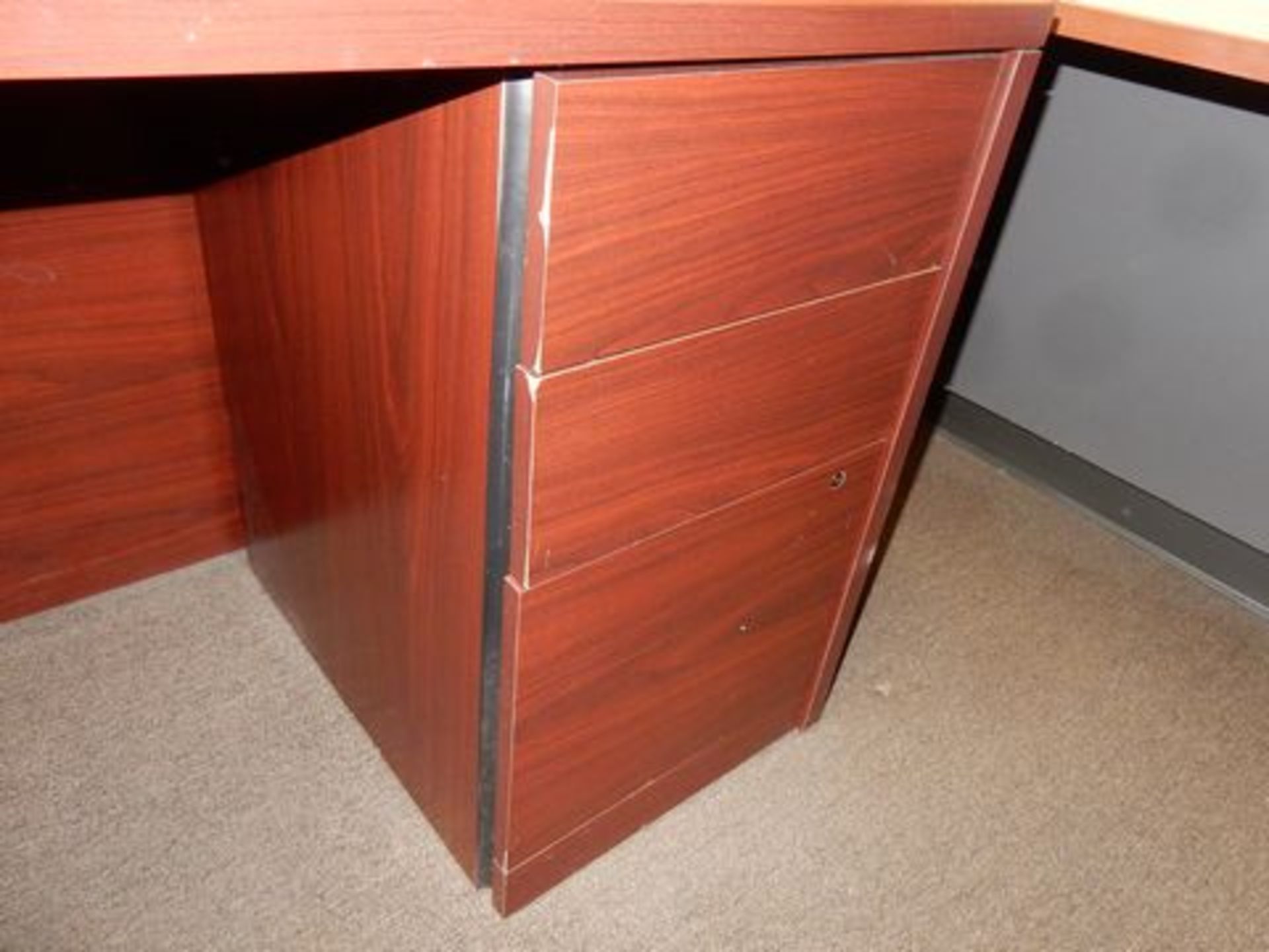 3-DRAWER FORMICA TOP OFFICE DESK, 36" X 72" X 29.5" - Image 2 of 3