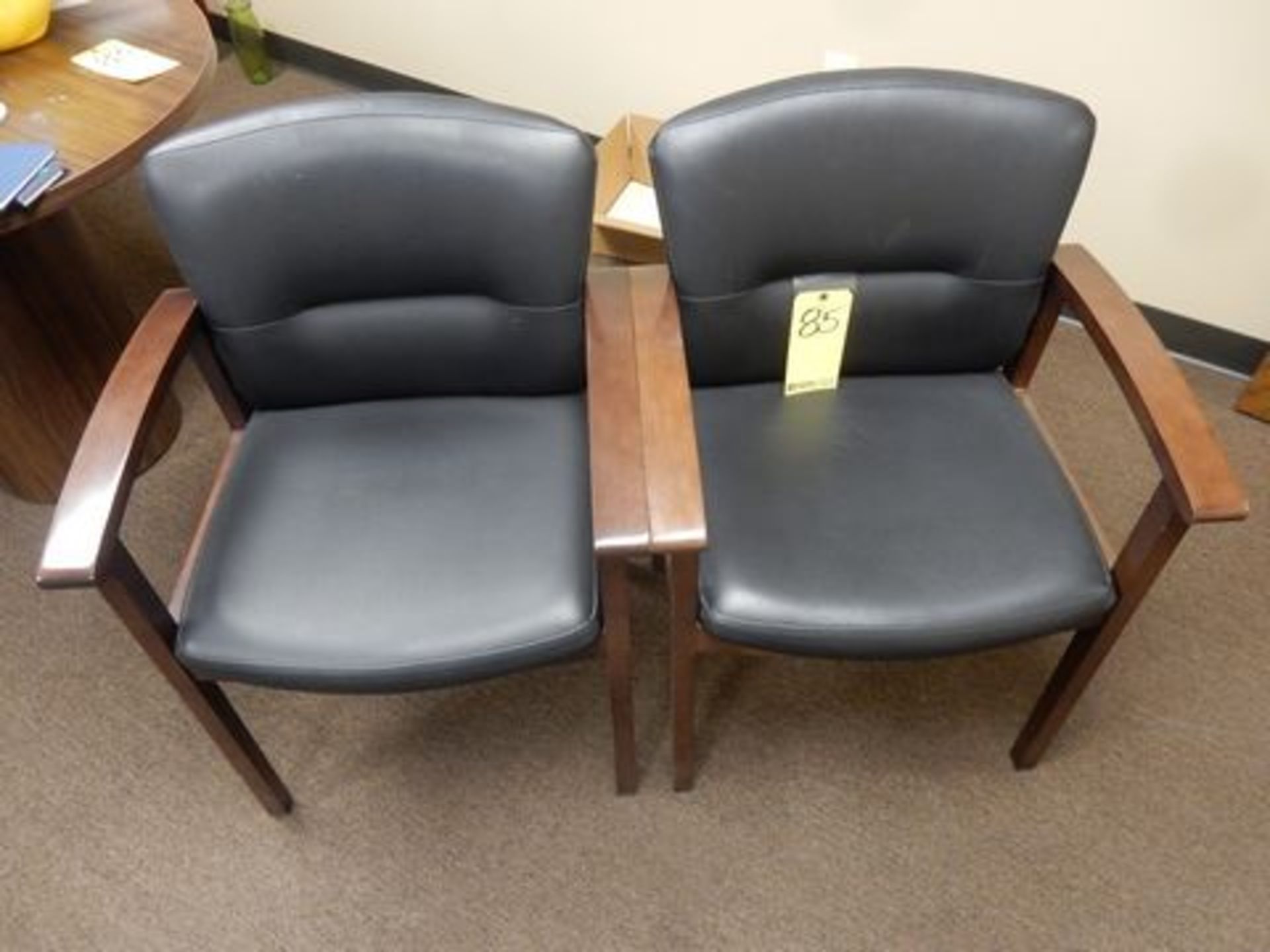 LOT (2) LEATHER OFFICE CHAIRS