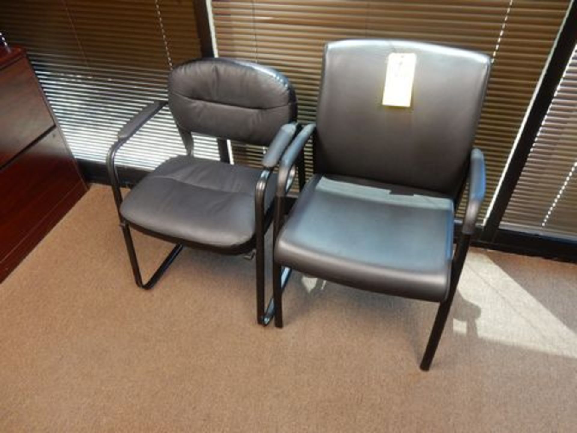 LOT (2) LEATHER OFFICE CHAIRS