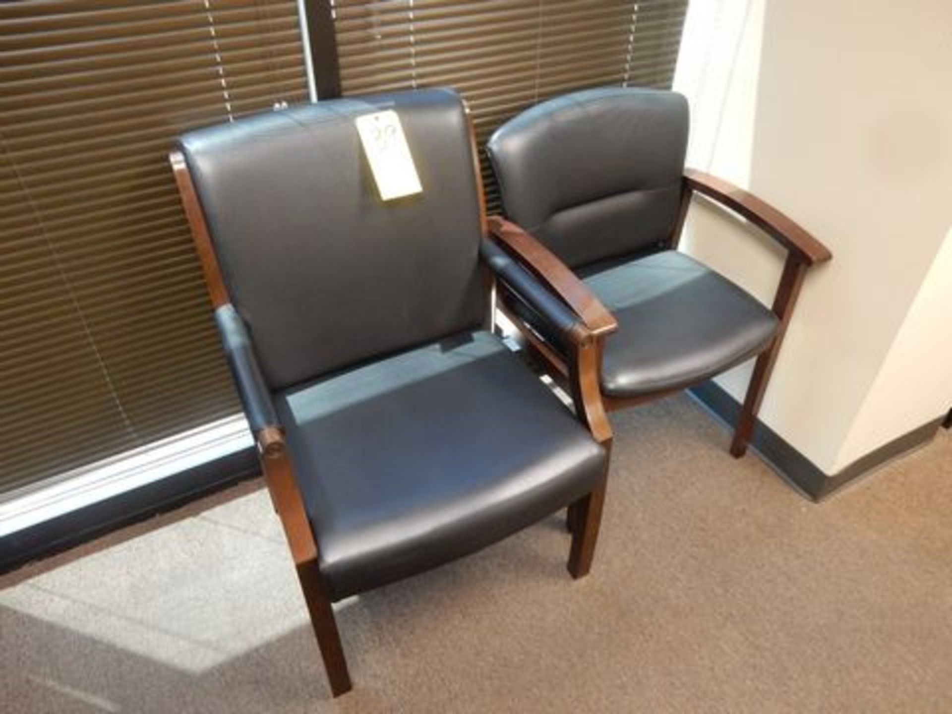 LOT (2) OFFICE CHAIRS, LEATHER