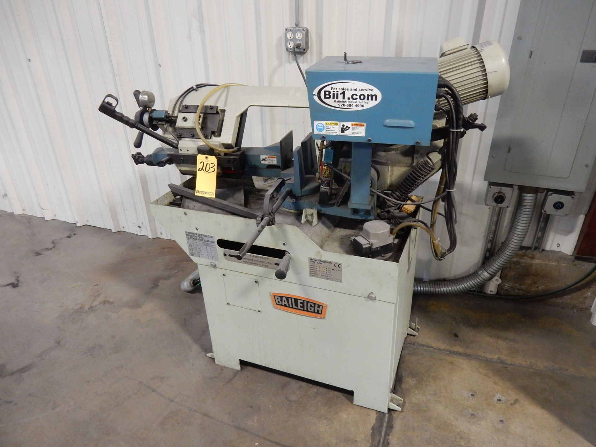 BAILEIGH HORIZ. BANDSAW, M# BS-250M, S/N 12066628, 10.25" X 4.25" CAP./MITRE