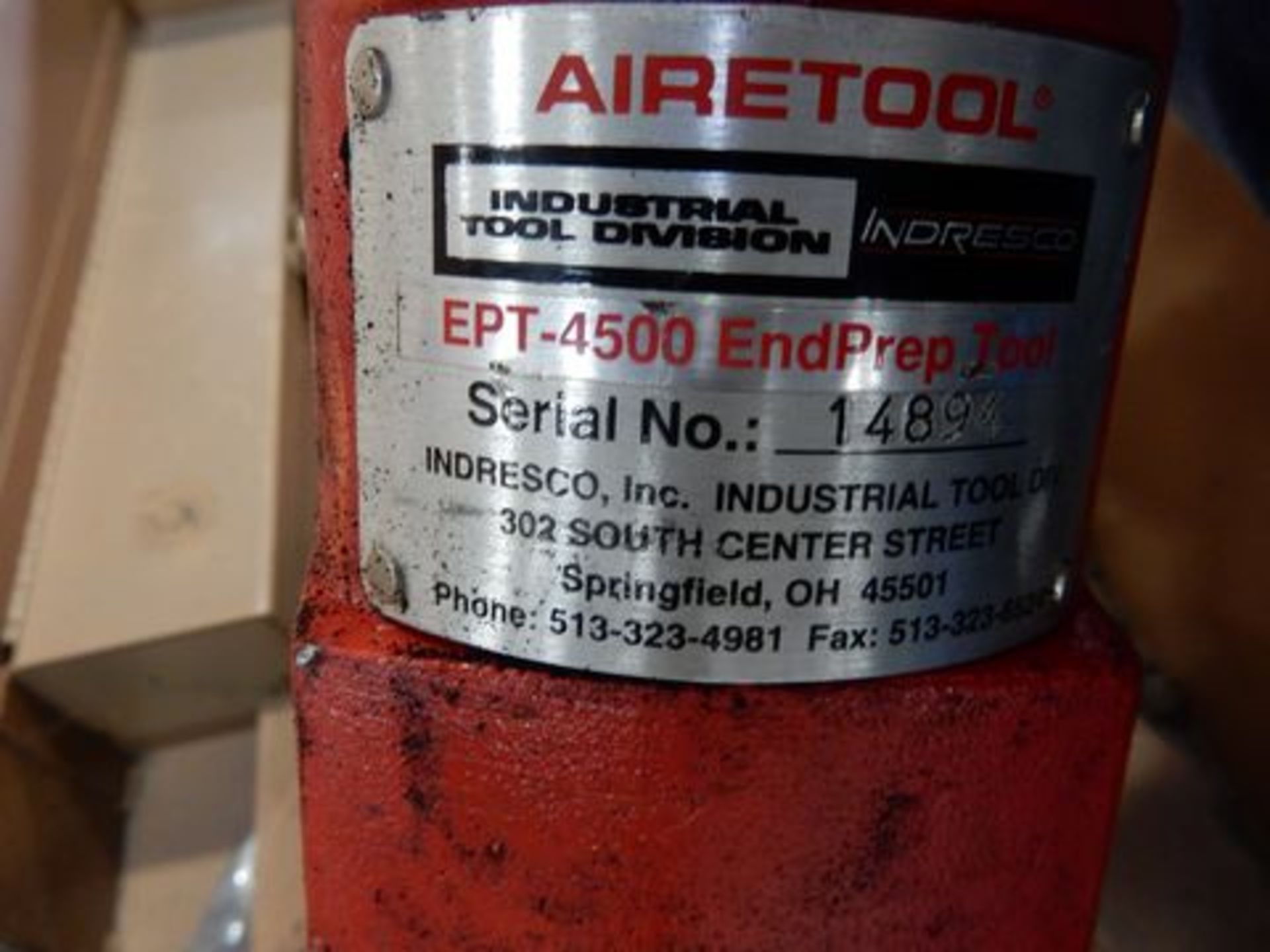 AIRETOOL PORT. PIPE END PREP TOOL, M# EPT-4500, S/N 14894, W/CASE - Image 3 of 4