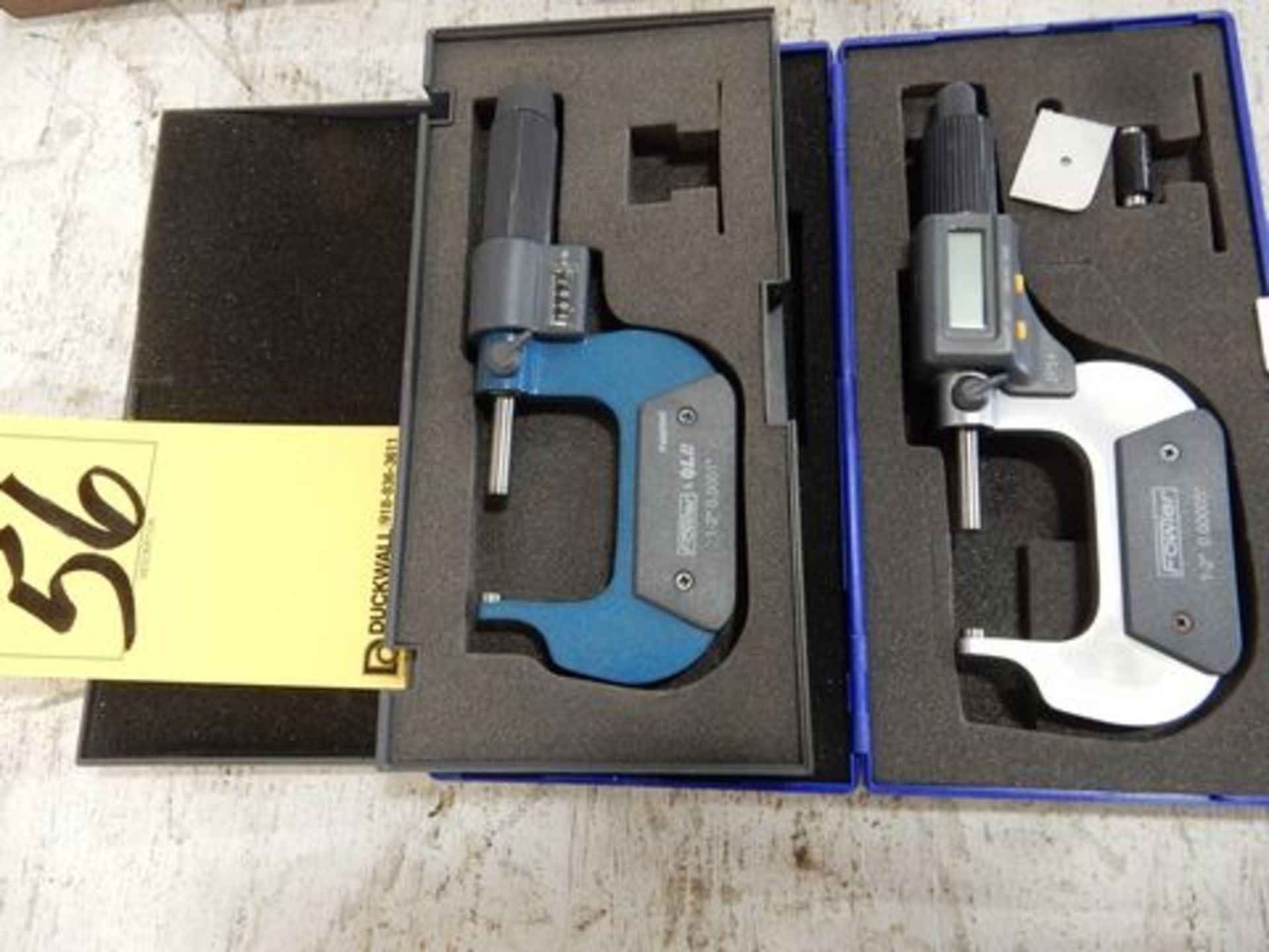 LOT (2) FOWLER 1"-2" DIGITAL MICROMETERS