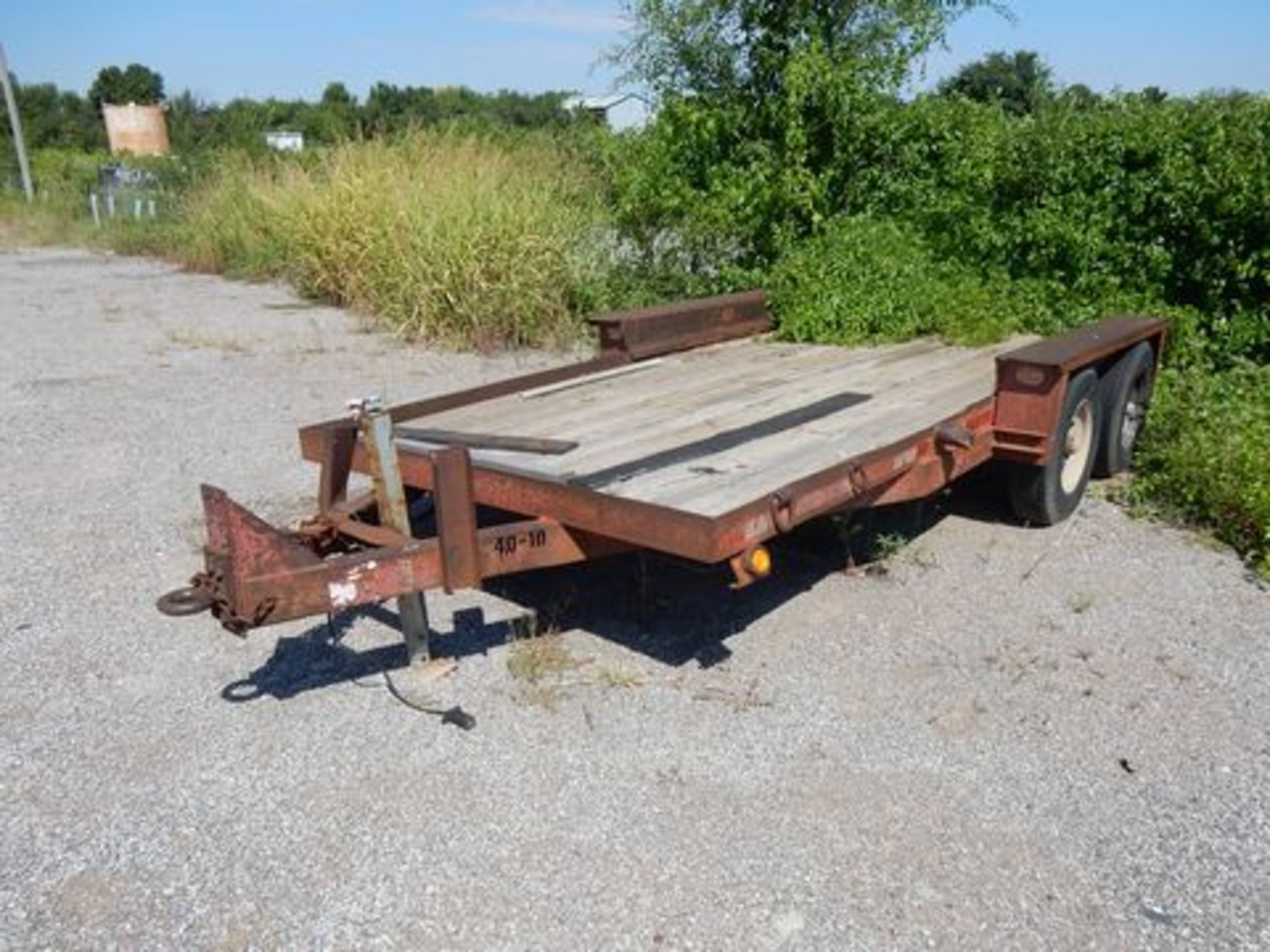 SOLD BY PHOTO - BELSHE UTILITY TRAILER, 18', WOOD DECK, PINTLE HITCH - Image 2 of 4