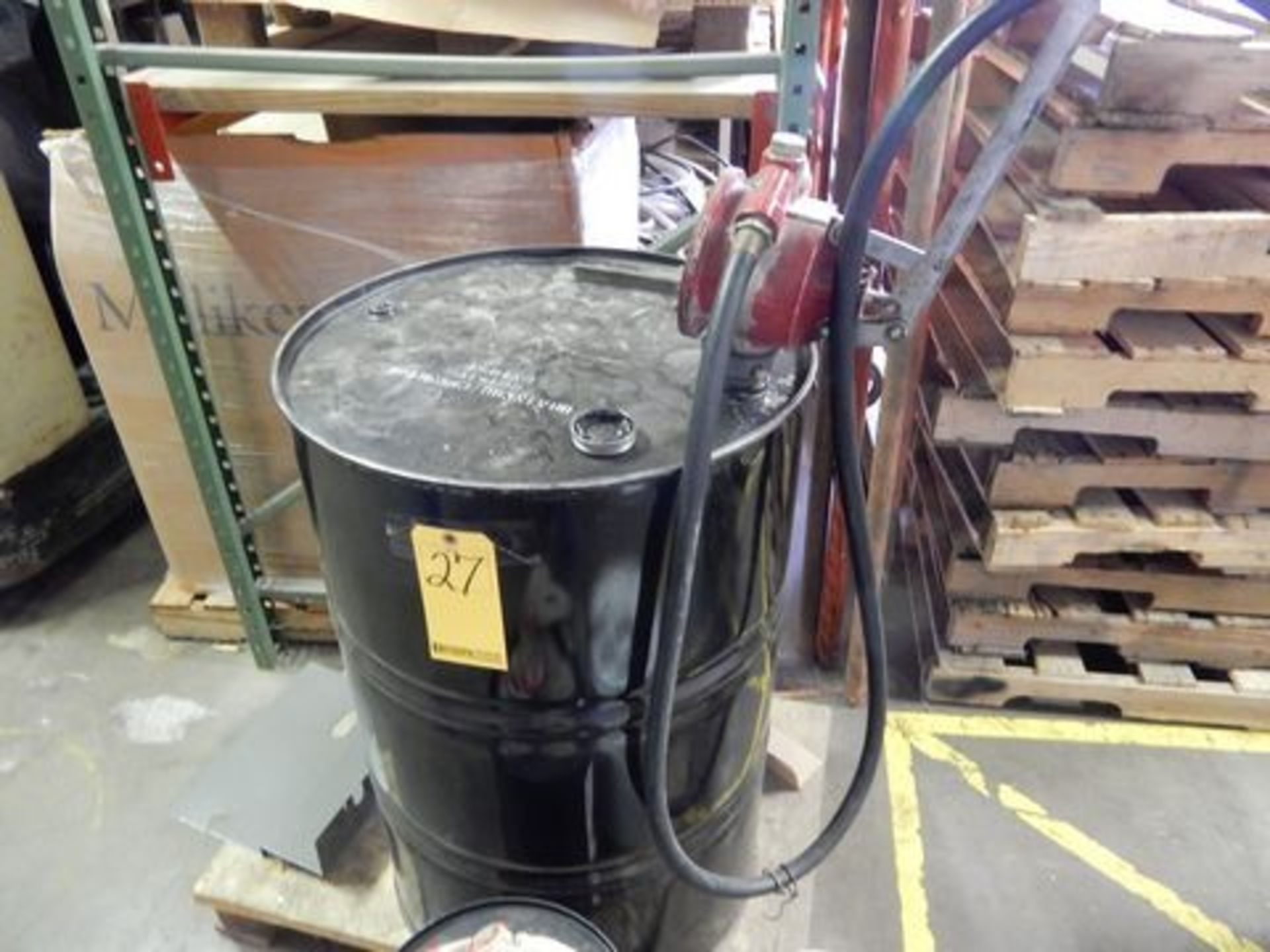 DRUM PUMP W/EMPTY 55 GAL. DRUM