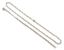 Gold link necklace, stamped 9kt and gold bracelet hallmarked 9ct, approx 5.