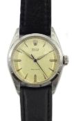 Rolex Oyster Precision gentleman's stainless steel manual wind wristwatch, model no 6422,