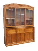 WITHDRAWN - Victorian pitch pine bookcase display cabinet,