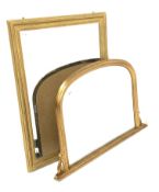 Large 20th century gilt rectangular gilt framed wall hanging mirror,