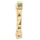 Early 20th century chinoiserie grandmother clock by Elliott,