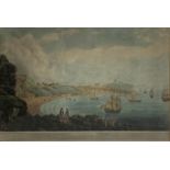 After John Hornsey (British 18th/19th Century) 'A South View of Scarborough' hand coloured