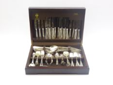 Arthur Price suite of bead edge cutlery mostly for 12 covers in ebonised box Condition