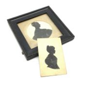 19th Century circular silhouette portrait of a lady,