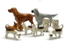 Group of ten Beswick dogs comprising: English Setter No. 973, Cocker Spaniel No.