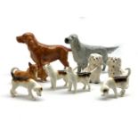 Group of ten Beswick dogs comprising: English Setter No. 973, Cocker Spaniel No.