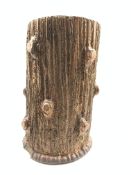 Terracotta cylindrical plant holder in the form of a tree trunk, H46cm ,