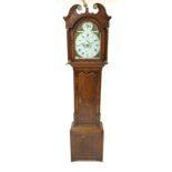 Early 19th century oak long case clock,