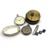 Helvetia military pocket watch, stamped GS/TP P58265,