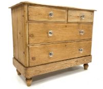 Victorian polished pine chest,