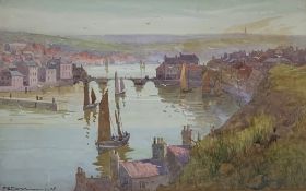 Julian E Drummond (British 1824-1906): Whitby Harbour,