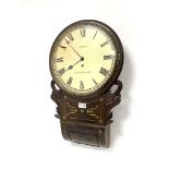 19th century mahogany cased drop dial wall clock,