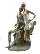 Large Lladro figure 'Romance Harlequin' issued 1972-1981 H45cm Condition Report & Further