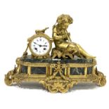Late 19th century figural French mantel clock,