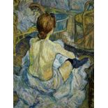 After Henri de Toulouse-Lautrec (French 1864-1901): Woman at Her Toilet,