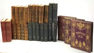 Various bound books including four Thackaray novels in matching bindings,