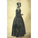 Victorian School Full length portrait of a girl,