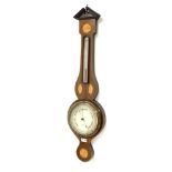 Edwardian aneroid wheel barometer in mahogany case,