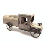 Painted metal toy lorry,