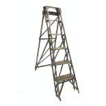 Early 20th century five rung step ladder,