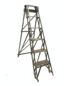 Early 20th century five rung step ladder,