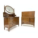 Edwardian mahogany dressing chest,